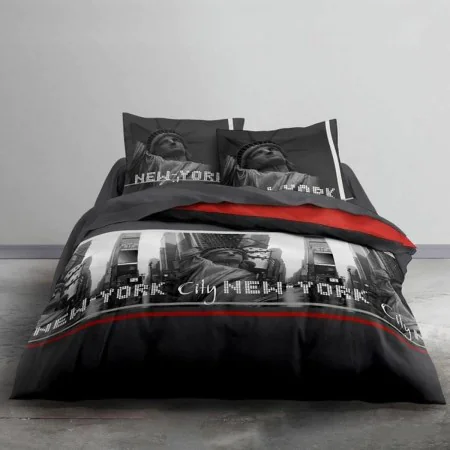 Bedding set TODAY Black Red 140 x 200 cm by TODAY, Sheets and pillowcases - Ref: S7109698, Price: 32,72 €, Discount: %