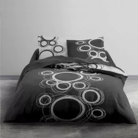 Bedding set TODAY White Circles Grey Double bed 240 x 260 cm by TODAY, Sheets and pillowcases - Ref: S7109700, Price: 40,64 €...