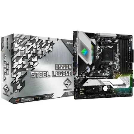 Placa Base ASRock B550M STEEL LEGEND AMD AM4 AMD B550 AMD de ASRock, Placas base - Ref: S7114409, Precio: 175,06 €, Descuento: %