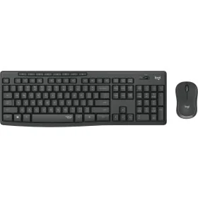 Tastatur mit Drahtloser Maus Logitech MK295 Französisch Schwarz Grau AZERTY von Logitech, Tastatur-Maus-Sets - Ref: S7133997,...