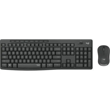 Tastatur mit Drahtloser Maus Logitech MK295 Französisch Schwarz Grau AZERTY von Logitech, Tastatur-Maus-Sets - Ref: S7133997,...