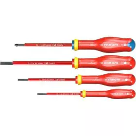 Set de Destornilladores Facom Protwist Isolated 1000V AT4VEPB Plana Pozidriv 4 Piezas de Facom, Destornilladores - Ref: S7143...