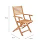 Chaise de jardin 57,5 x 56 x 90 cm (2 Unités) de BigBuy Outdoor, Chaises de table de jardin - Réf : S7166692, Prix : 108,56 €...