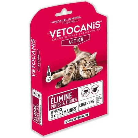 Anti-parassiti Vetocanis Gatto 3 Unità di Vetocanis, Anti-parassiti - Rif: S7167781, Prezzo: 30,26 €, Sconto: %