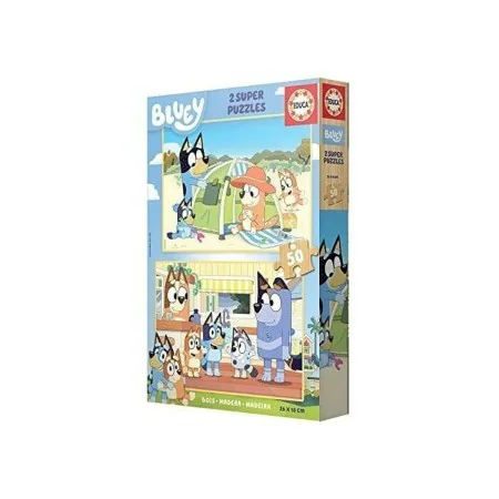 Set de 2 Puzzles Bluey Bois 50 Pièces de Bluey, Puzzles classiques - Réf : S7175380, Prix : 28,46 €, Remise : %