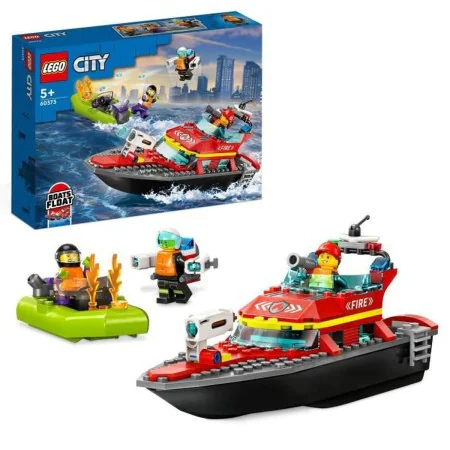 Playset Lego City 60373 The firefighters' rescue boat Multicolore 144 Pezzi di Lego, Playset con figure di giocattoli - Rif: ...