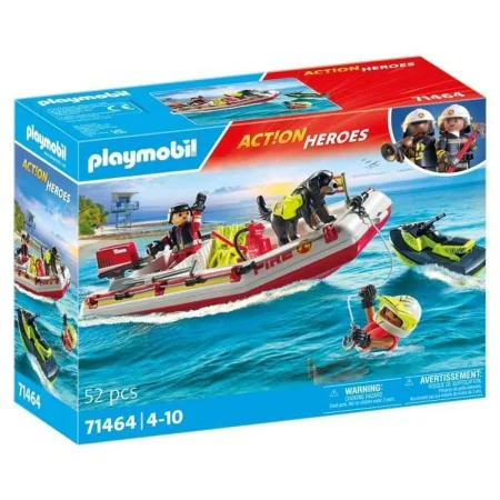 Playset Playmobil Action Heroes - Fireboat and Water Scooter 71464 52 Pieces by Playmobil, Toy figures playsets - Ref: S71964...