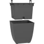 Plant pot EDA 43,5 x 43,5 x 44,5 cm Black Plastic Squared Modern by EDA, Flower Pots - Ref: S7196948, Price: 63,32 €, Discoun...