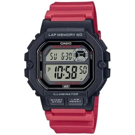 Relógio masculino Casio ILLUMINATOR Preto (Ø 44,5 mm) de Casio, Relógios com braselete - Ref: S72108752, Preço: 62,11 €, Desc...