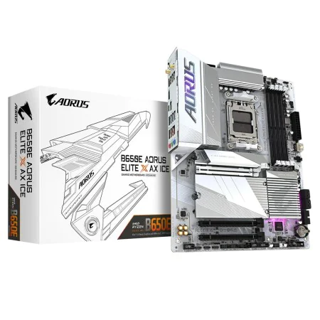 Carte Mère Gigabyte B650E AORUS ELITE X ICE AMD AMD B650 AMD AM5 de Gigabyte, Cartes mères - Réf : M0306164, Prix : 301,63 €,...