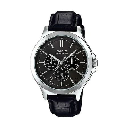 Men's Watch Casio MULTIFUNCTION BLACK, LEATHER Black (Ø 41,5 mm) (Ø 40 mm) by Casio, Wrist Watches - Ref: S7292769, Price: 81...