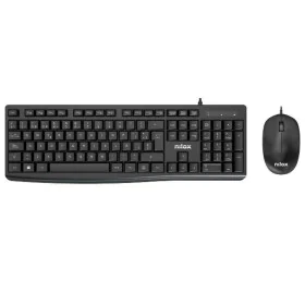 Keyboard and Mouse Nilox NXKME0012 Black Spanish Qwerty by Nilox, Keyboard & Mouse Sets - Ref: S77175441, Price: 10,15 €, Dis...