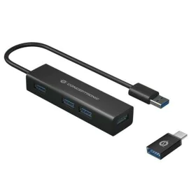 Hub USB Conceptronic HUBBIES06B Noir (1 Unité) de Conceptronic, Hubs USB - Réf : S77202671, Prix : 16,17 €, Remise : %