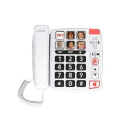 Téléphone Fixe pour Personnes Âgées Swiss Voice XTRA 1110 Blanc de Swiss Voice, Téléphones fixes et résidentiels - Réf : S773...