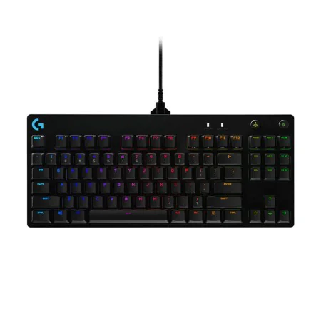 Clavier Logitech CD68998 Noir RGB LED de Logitech, Claviers - Réf : S7810593, Prix : 122,13 €, Remise : %