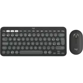 Clavier et souris sans fil Logitech Pebble 2 Combo Espagnol Qwerty Noir Gris Graphite de Logitech, Ensembles Clavier et Souri...