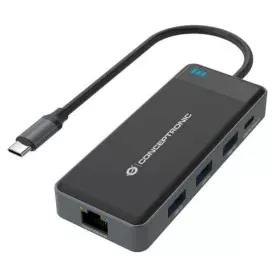 Hub USB Conceptronic DONN14G Noir Gris 100 W (1 Unité) de Conceptronic, Hubs USB - Réf : S7834008, Prix : 74,27 €, Remise : %