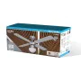 Ventilador de Teto com Luz EDM 33801 Caribe Prateado 50 W de EDM, Ventoinhas de teto com candeeiro - Ref: S7900597, Preço: 73...