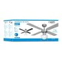 Ventilador de Teto com Luz EDM 33801 Caribe Prateado 50 W de EDM, Ventoinhas de teto com candeeiro - Ref: S7900597, Preço: 73...