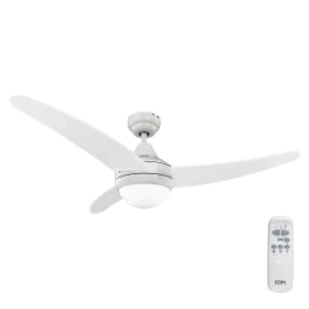 Ventilatore da Soffitto con Luce EDM 33803 Egeo Bianco 60 W di EDM, Ventilatori da soffitto con lampada - Rif: S7900599, Prez...