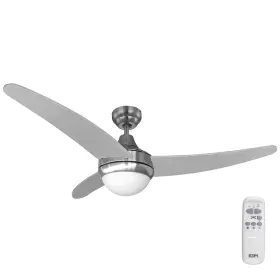 Ventilador de Teto com Luz EDM Egeo 60 W Cromado de EDM, Ventoinhas de teto com candeeiro - Ref: S7900600, Preço: 139,42 €, D...