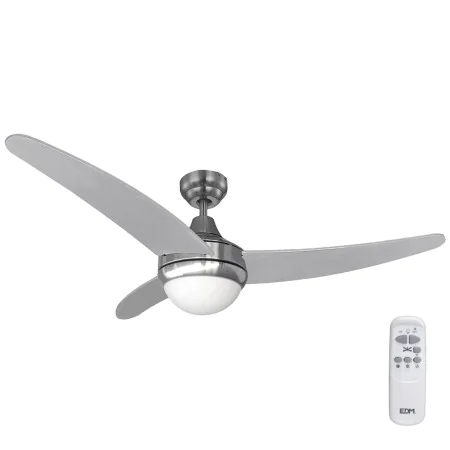 Ceiling Fan with Light EDM Egeo 60 W Chromed by EDM, Ceiling Fans with Lamp - Ref: S7900600, Price: 155,58 €, Discount: %