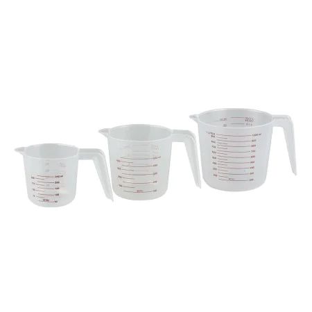 Pichet gradué 250 ml 500 ml 1 L polypropylène (3 Pièces) de BigBuy Cooking, Verres doseurs - Réf : S7900795, Prix : 6,53 €, R...