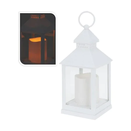 Lantern LED Candle White Metal by BigBuy Home, Lanterns - Ref: S7901276, Price: 7,20 €, Discount: %