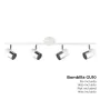 Faretto EDM 32014 Moon 50 W GU10 70 x 7,6 x 15,2 cm Bianco Da soffitta di EDM, Faretti per il soffitto - Rif: S7902431, Prezz...