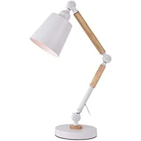 Flexo/Lampe de bureau EDM Blanc Métal 60 W E27 Ø 18 x 53 cm de EDM, Lampes-clips - Réf : S7902692, Prix : 48,24 €, Remise : %