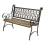 Banc Bordeaux Naturel Noir Bois Fer (115 x 59 x 91 cm) de BigBuy Garden, Bancs - Réf : S7904420, Prix : 258,01 €, Remise : %