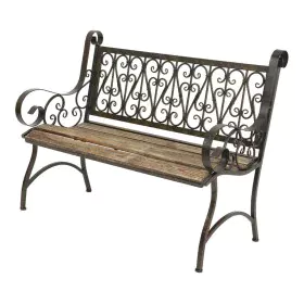 Bench Bordeaux Natural Black Wood Iron (115 x 59 x 91 cm) by BigBuy Garden, Benches - Ref: S7904420, Price: 287,93 €, Discoun...