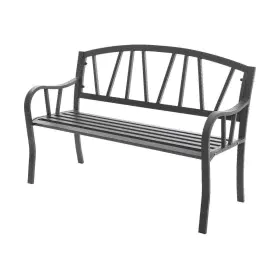 Banc avec Dossier Anthracite Fer (123 X 53 X 86 cm) de BigBuy Home, Bancs - Réf : S7904421, Prix : 228,39 €, Remise : %