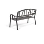 Bench with backrest Anthracite Iron (123 X 53 X 86 cm) by BigBuy Home, Benches - Ref: S7904421, Price: 204,65 €, Discount: %