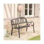 Bench with backrest Anthracite Iron (123 X 53 X 86 cm) by BigBuy Home, Benches - Ref: S7904421, Price: 204,65 €, Discount: %