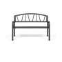 Bench with backrest Anthracite Iron (123 X 53 X 86 cm) by BigBuy Home, Benches - Ref: S7904421, Price: 204,65 €, Discount: %