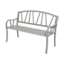 Bench with backrest Grey Iron (123 X 53 X 86 cm) by BigBuy Home, Benches - Ref: S7904422, Price: 199,64 €, Discount: %