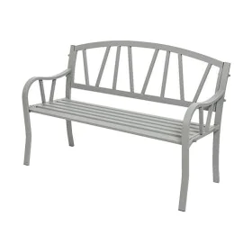 Bench with backrest Grey Iron (123 X 53 X 86 cm) by BigBuy Home, Benches - Ref: S7904422, Price: 178,89 €, Discount: %