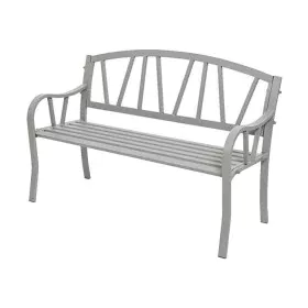 Banc avec Dossier Gris Fer (123 X 53 X 86 cm) de BigBuy Home, Bancs - Réf : S7904422, Prix : 178,89 €, Remise : %