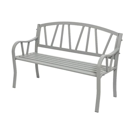 Bench with backrest Grey Iron (123 X 53 X 86 cm) by BigBuy Home, Benches - Ref: S7904422, Price: 199,64 €, Discount: %