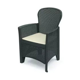 Chaise de jardin IPAE Progarden Folia Anthracite polypropylène (60 x 58 x 89 cm) de IPAE Progarden, Fauteuils - Réf : S790453...