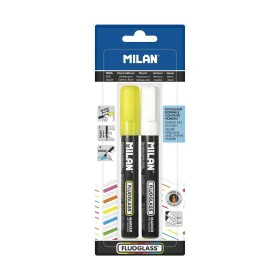 Marker pen/felt-tip pen Milan Fluoglass Erasable ink PVC by Milan, Dry Erase & Wet Erase Markers - Ref: S7906358, Price: 7,30...