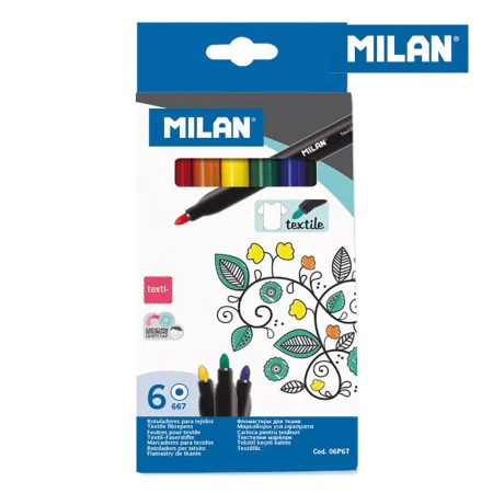 Set of Felt Tip Pens Milan Ø 4 mm Blue Multicolour by Milan, Permanent Markers & Marker Pens - Ref: S7906436, Price: 7,15 €, ...