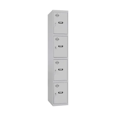 Armadietto Simon Rack Metallo Grigio chiaro 4 compartimenti (180 x 30 x 50 cm) di Simon Rack, Organizzazione e conservazione ...