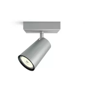 Faretto LED Philips Foco Argentato Alluminio 10 W 10,2 x 10,2 x 9,2 cm di Philips, Faretti per il soffitto - Rif: S7908836, P...