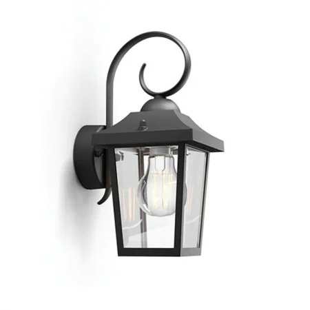 Wall Light Philips 17236/30/PN Black Aluminium 60 W E27 Lantern (1 Unit) by Philips, Outdoor Wall Lights - Ref: S7908845, Pri...