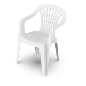 Garden chair Progarden Lyra White Resin 56 x 54 x 80 cm by Progarden, Garden Dining Chairs - Ref: S7910550, Price: 16,88 €, D...