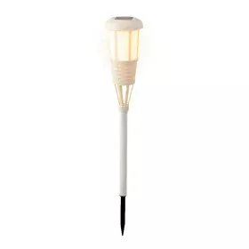 Torche de Jardin Lumineo Solaire Blanc osier 61 x 10 cm de Lumineo, Bougies d'extérieur - Réf : S7911088, Prix : 8,58 €, Remi...