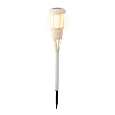 Antorcha de Jardín Lumineo Solar Blanco Mimbre 61 x 10 cm de Lumineo, Velas de exterior - Ref: S7911088, Precio: 8,58 €, Desc...