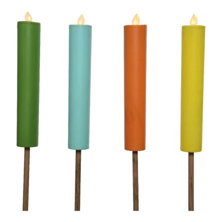 Antorcha de Jardín Lumineo Solar Multicolor 4 x 90 cm de Lumineo, Velas de exterior - Ref: S7911100, Precio: 5,29 €, Descuent...